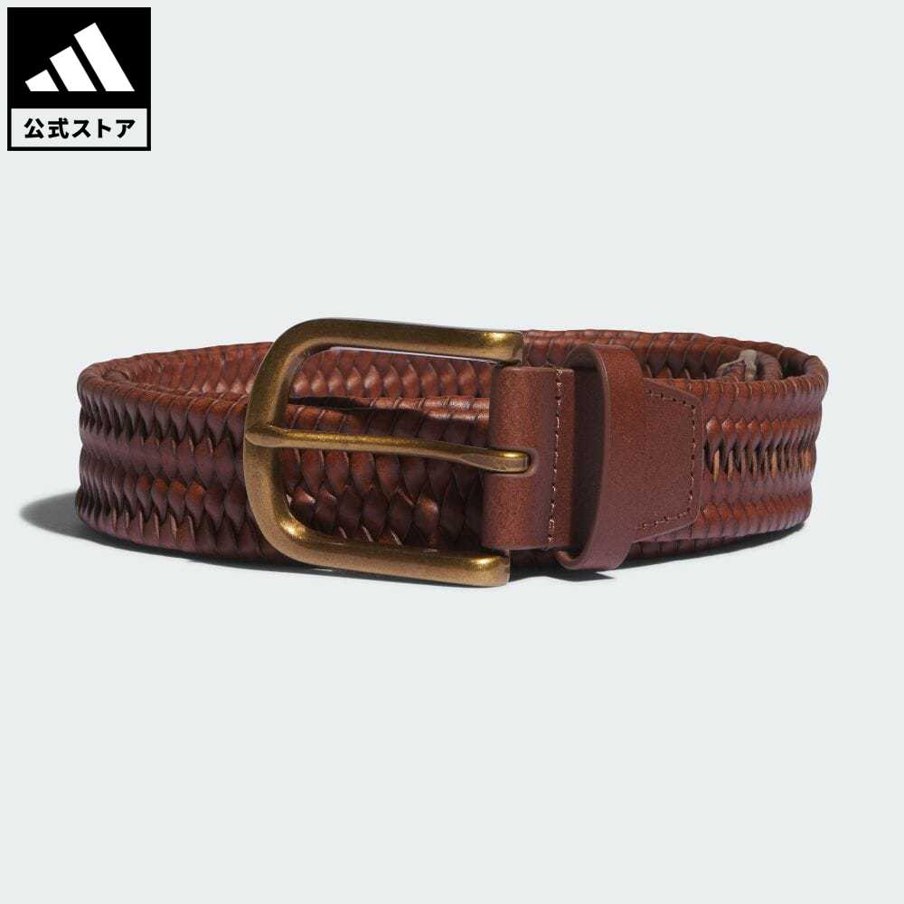 【公式】アディダス adidas 返品可 ゴルフ レザー ストレッチベルト メンズ アクセサリー ベルト ブラウン IP9907