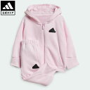 アディダス 【公式】アディダス adidas 返品可 adidas Z.N.E. フード付きセットアップ キッズ スポーツウェア キッズ／子供用 ウェア・服 セットアップ ピンク IS3397 上下