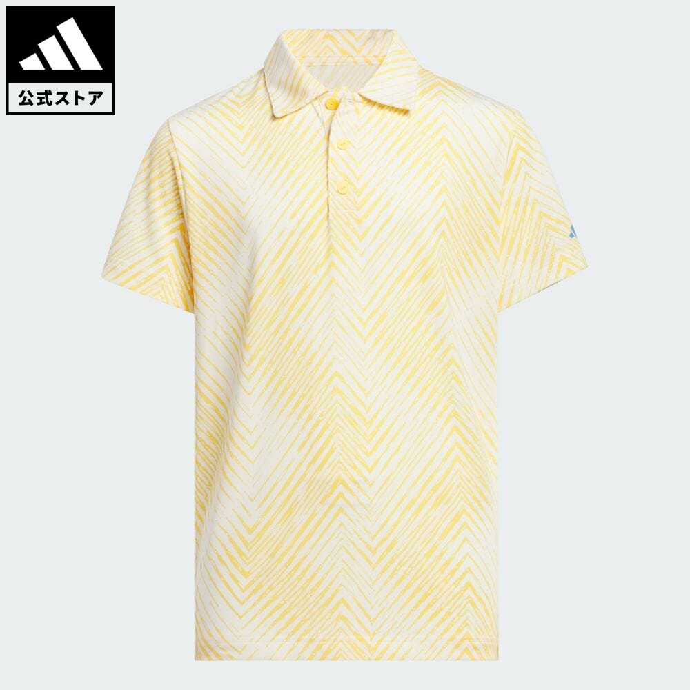 【公式】アディダス adidas 返品可 ゴルフ BOYS ノベルティープリント ストレッチポロ キッズ／子供用 ウェア・服 トップス ポロシャツ オレンジ IU3501 fd24 父の日