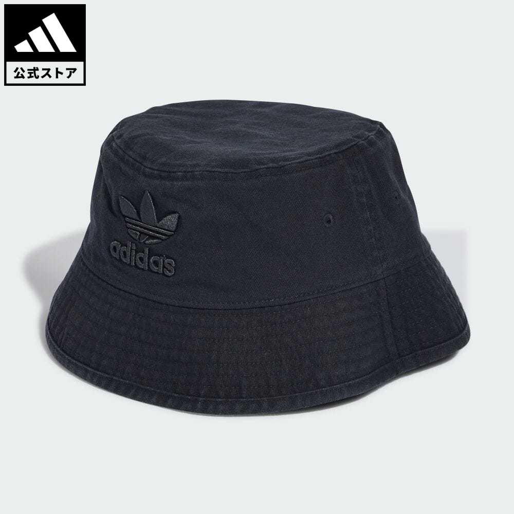 アディダス キャップ メンズ 【公式】アディダス adidas 返品可 アディカラー クラシック ストーンウォッシュ バケットハット オリジナルス メンズ レディース アクセサリー 帽子 バケットハット 黒 ブラック IK9579