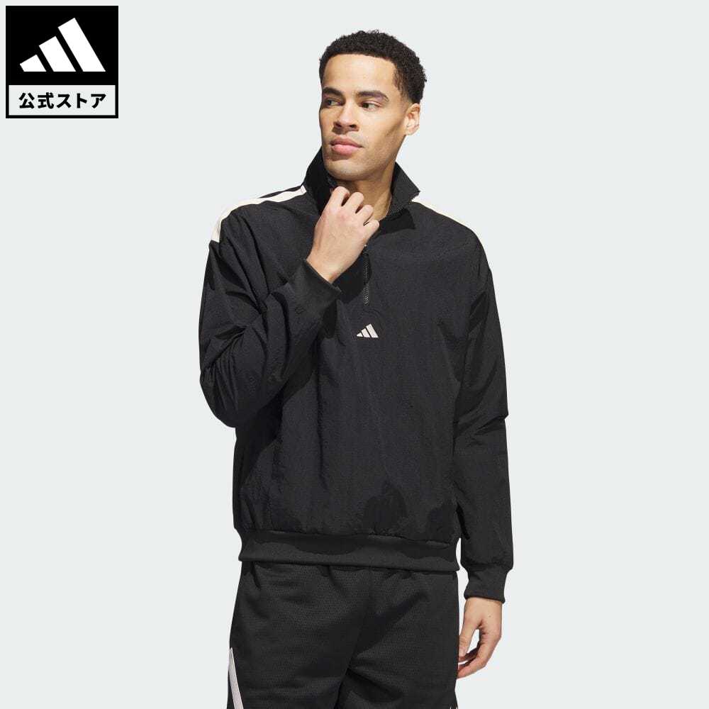 ウエア 【公式】アディダス adidas 返品可 バスケットボール バスケットボール セレクト ウインドブレーカー メンズ ウェア・服 アウター ジャケット 黒 ブラック IL2168