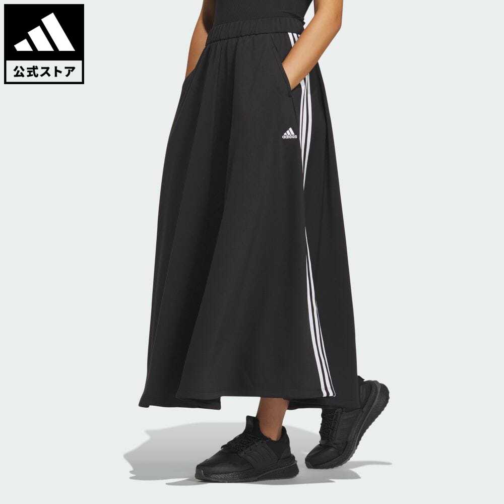 【公式】アディダス adidas 返品可 シーズナル スポーツウェア ルーズフィット ダブルニットスカート スポーツウェア レディース ウェア・服 ボトムス スカート 黒 ブラック IM8724 notp 母の日