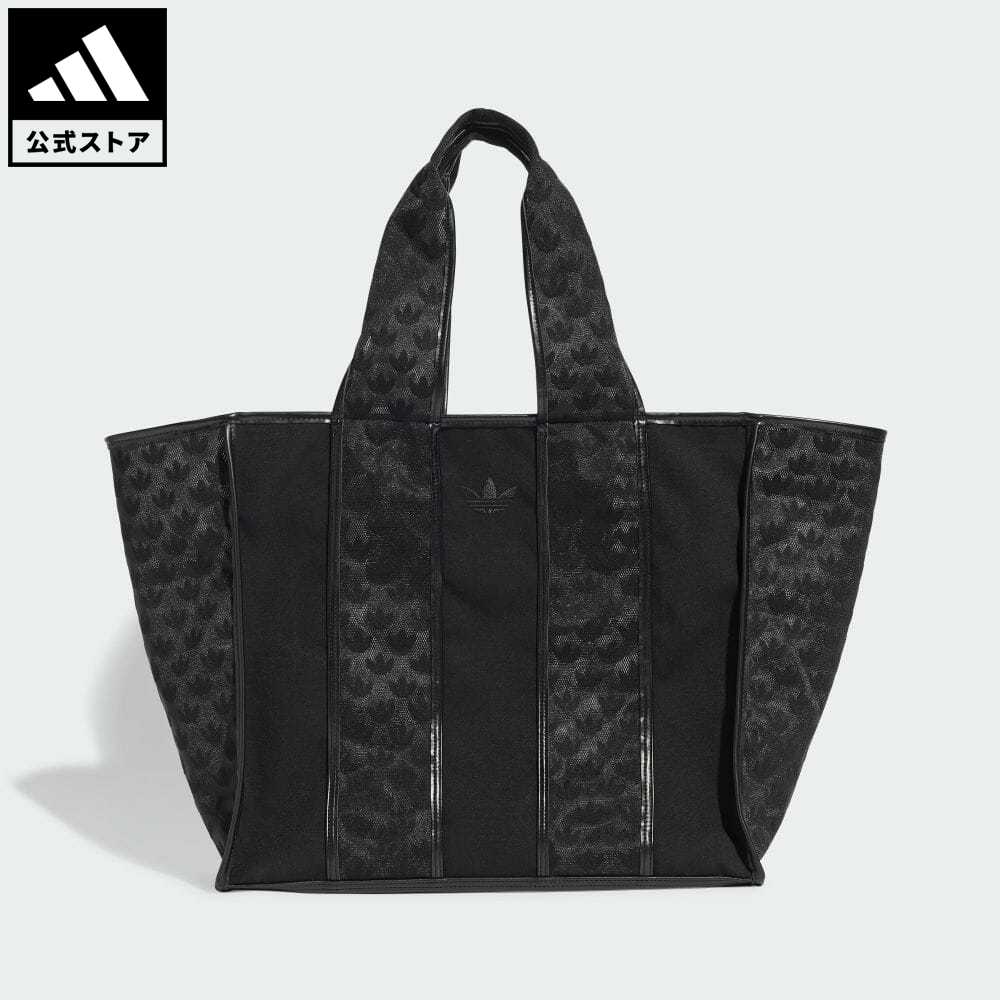 【公式】アディダス adidas 返品可 モノグラム メッシュキャンバスショッパーバッグ オリジナルス レディース アクセサリー バッグ・カバン トートバッグ 黒 ブラック IT7373 トートバッグ p0517