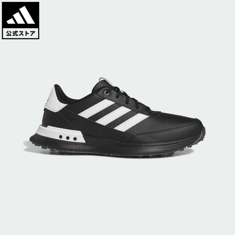 【公式】アディダス adidas 返品可 ゴルフ S2G SL レザー 24 メンズ シューズ・靴 スポーツシューズ 黒 ブラック IG8192