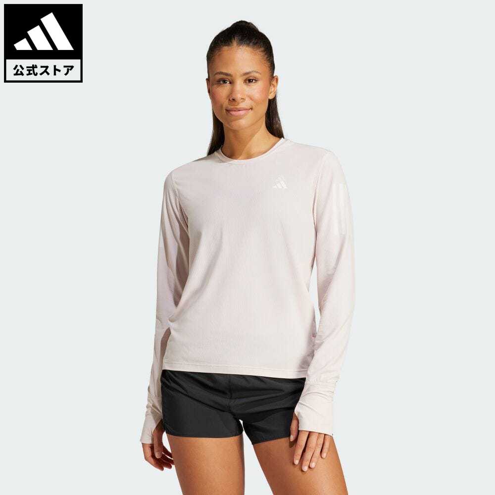 アディダス adidas 返品可 ランニング オウン ザ ラン 長袖Tシャツ レディース ウェア・服 トップス Tシャツ ピンク IN8333 ランニングウェア ロンt