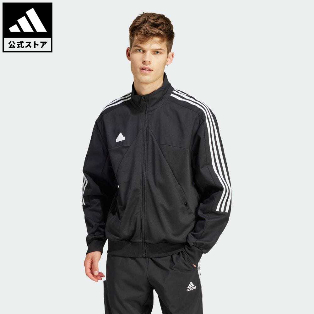 【公式】アディダス adidas 返品可 ティロ 異素材ミックス トラックジャケット（ジャージ） スポーツウェア メンズ ウェア・服 アウター ジャケット ジャージ 黒 ブラック IP3780 上着