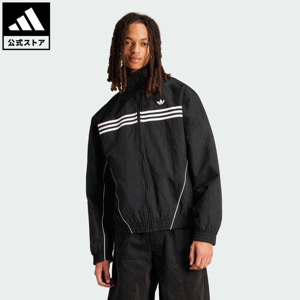 【公式】アディダス adidas 返品可 フレーム ジャケット オリジナルス メンズ ウェア・服 アウター ジャケット 黒 ブラック IS0242 上着