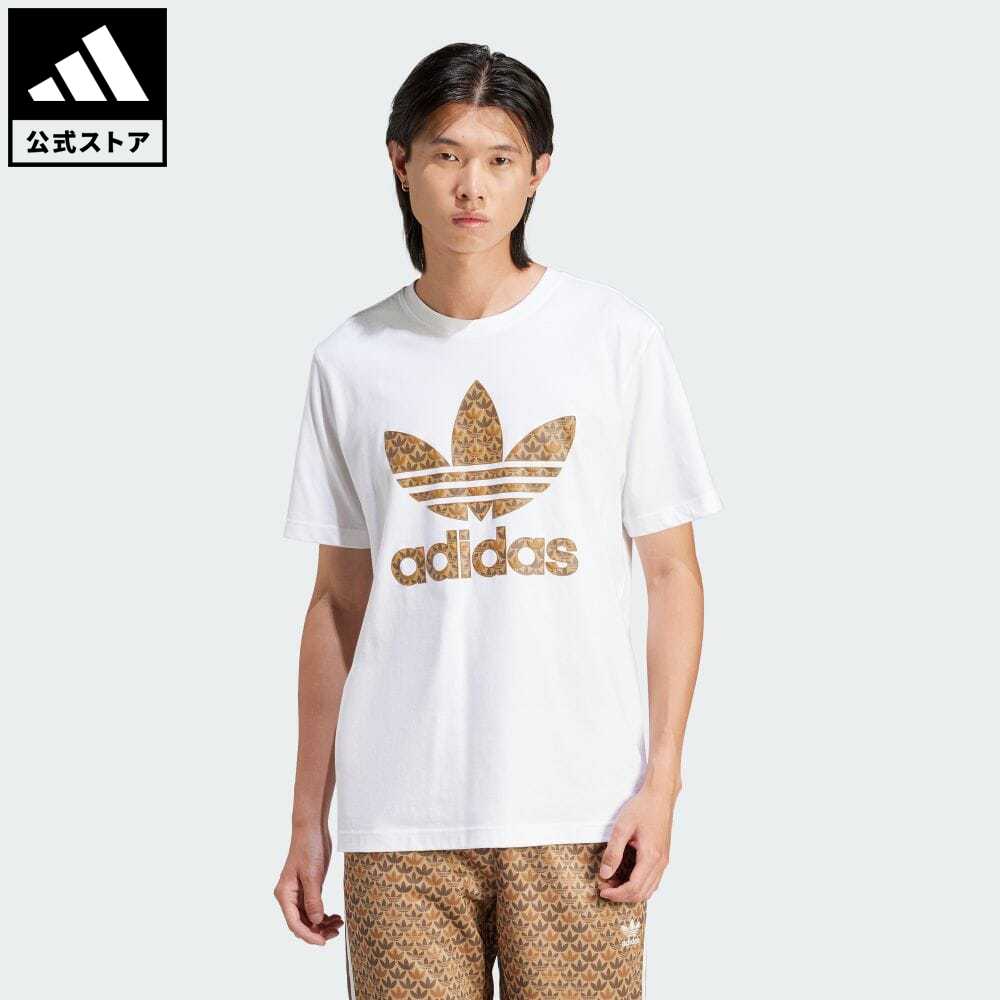 【公式】アディダス adidas 返品可 クラシック モノグラム グラフィック半袖Tシャツ オリジナルス メンズ ウェア・服 トップス Tシャツ 白 ホワイト IS2932 半袖のサムネイル