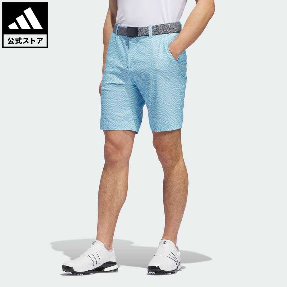 アディダス adidas 返品可 ゴルフ マルチグラフィック ストレッチ撥水ショーツ メンズ ウェア・服 ボトムス ハーフパンツ 青 ブルー IT7862 p0517