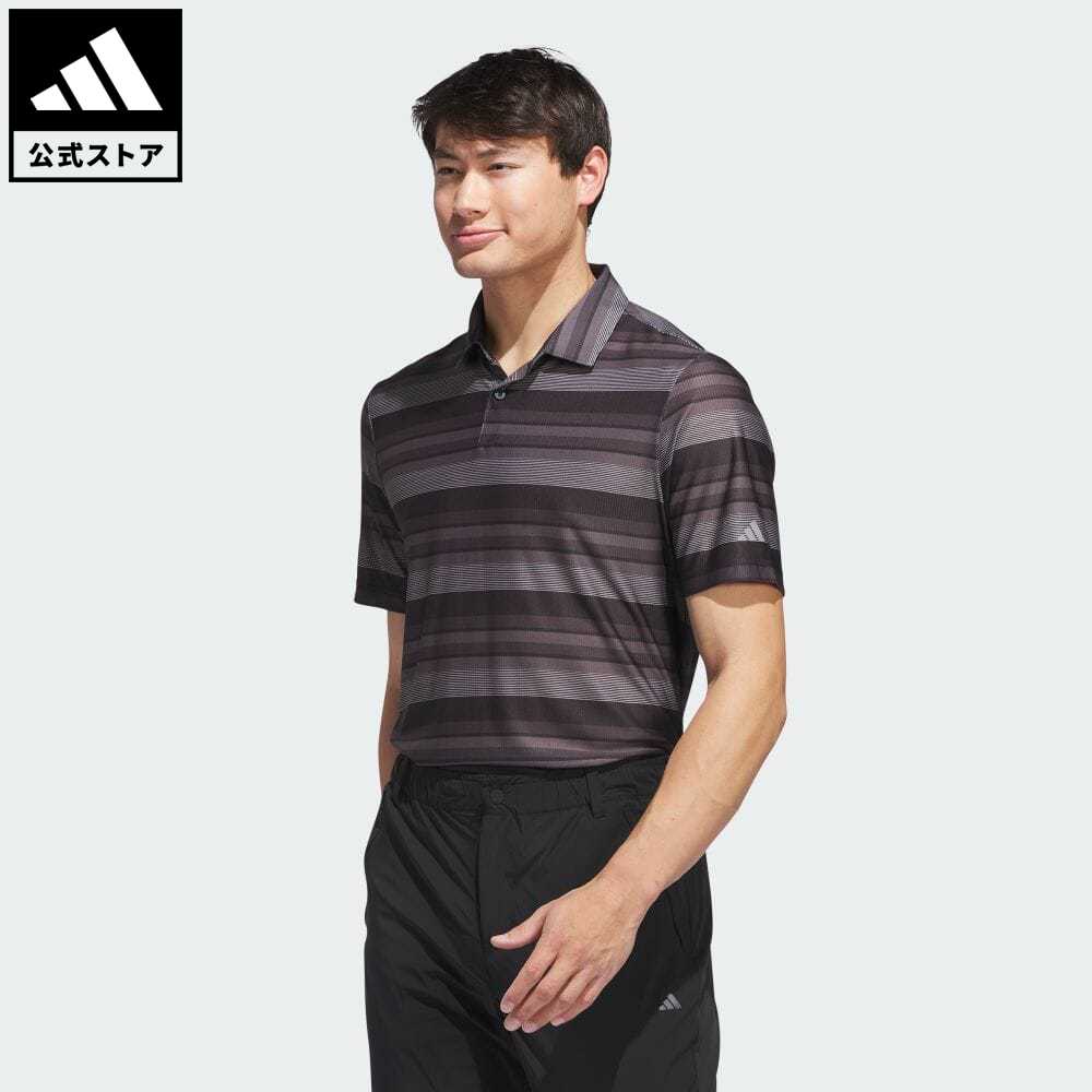 【公式】アディダス adidas 返品可 ゴルフ 【通気性・速乾性・冷却性】HEAT.RDY ストライプポロ メンズ ウェア・服 トップス ポロシャツ 黒 ブラック IV7200 fd24