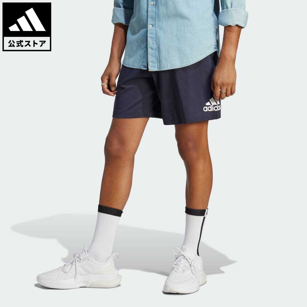 【公式】アディダス adidas 返品可 エッセンシャルズ ロゴショーツ スポーツウェア メンズ ウェア・服 ボトムス ハーフパンツ 青 ブルー IC9376 父の日