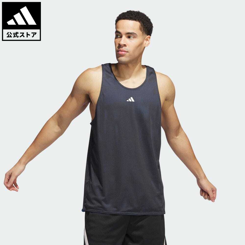 【公式】アディダス adidas 返品可 バスケットボール セレクト ウォームアップ ノースリーブジャージー メンズ ウェア・服 トップス ユニフォーム グレー IM4211