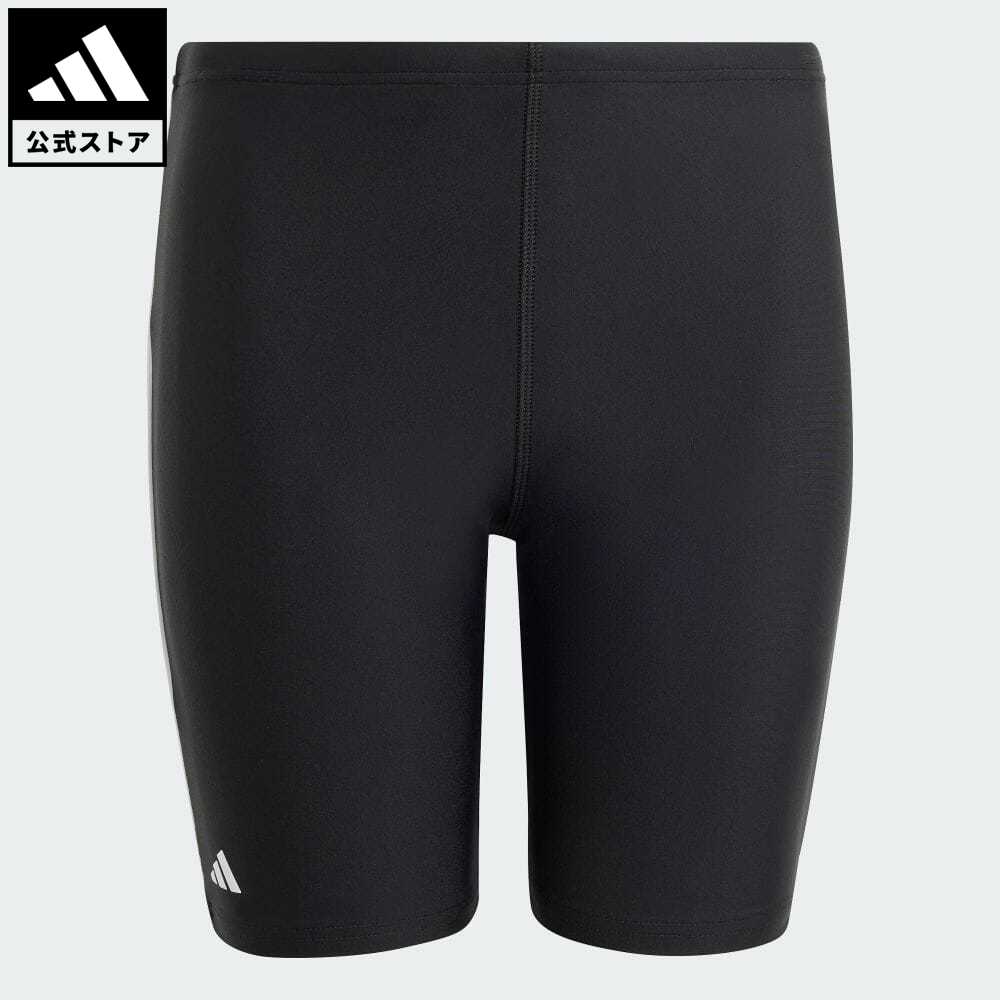 【公式】アディダス adidas 返品可 水泳 パフォーマンス ロゴ スイミング ハーフスパッツ 18cm キッズ キッズ／子供用 ウェア・服 水着 スイムパンツ 黒 ブラック IQ3938 1