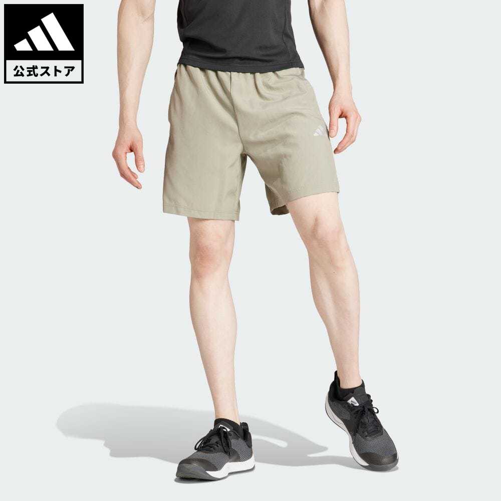 【公式】アディダス adidas 返品可 ジム・トレーニング ジム+ トレーニング ウーブンショーツ メンズ ウェア・服 ボトムス ハーフパンツ 緑 グリーン IR5879 p0517 父の日