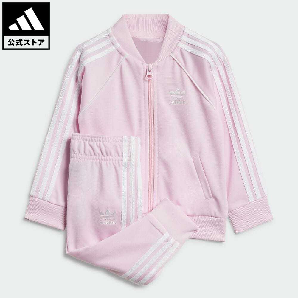 楽天adidas Online Shop 楽天市場店【公式】アディダス adidas 返品可 アディカラー SST トラックスーツ（ジャージ） オリジナルス キッズ／子供用 ウェア・服 セットアップ ジャージ ピンク IR6858 上下