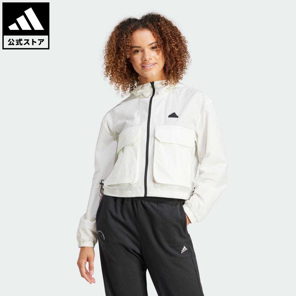 【公式】アディダス adidas 返品可 シティエスケープ 軽量ウインドブレーカー スポーツウェア レディース ウェア・服 アウター ウインドブレーカー 白 ホワイト IS0660 p1014のサムネイル