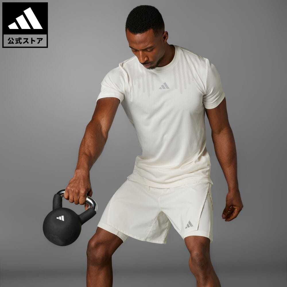 【公式】アディダス adidas 返品可 ジム・トレーニング HIIT Airchill ワークアウト 半袖Tシャツ メンズ ウェア・服 トップス Tシャツ 白 ホワイト IS3736 半袖 父の日