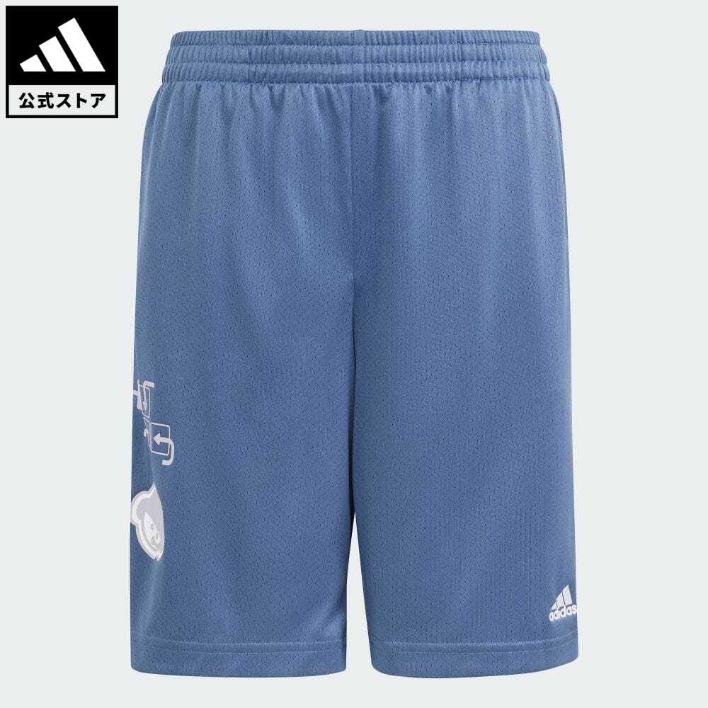 【公式】アディダス adidas 返品可 ブランド ラブ メッシュ ショーツ キッズ スポーツウェア キッズ／子供用 ウェア・服 ボトムス ハーフパンツ 青 ブルー IM8575 notp