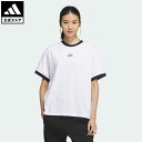 アディダス 【公式】アディダス adidas 返品可 ワーディング ルーズフィット シングルジャージー 半袖Tシャツ スポーツウェア レディース ウェア・服 トップス Tシャツ 白 ホワイト IM8748 半袖 母の日