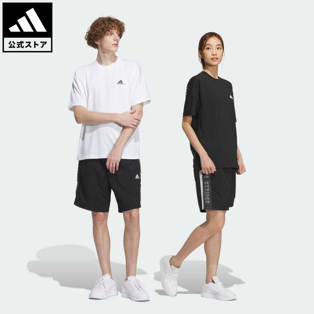 【公式】アディダス adidas 返品可 ワーディング ルーズフィット ウーブン ショーツ スポーツウェア メンズ ウェア・服 ボトムス ハーフパンツ 黒 ブラック IM8766 p0517 父の日