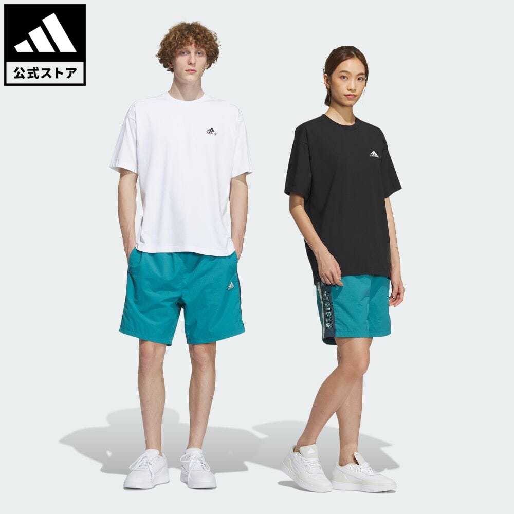 【公式】アディダス adidas 返品可 ワーディング ルーズフィット ウーブン ショーツ スポーツウェア メンズ ウェア・服 ボトムス ハーフパンツ 青 ブルー IM8768 p0517 父の日