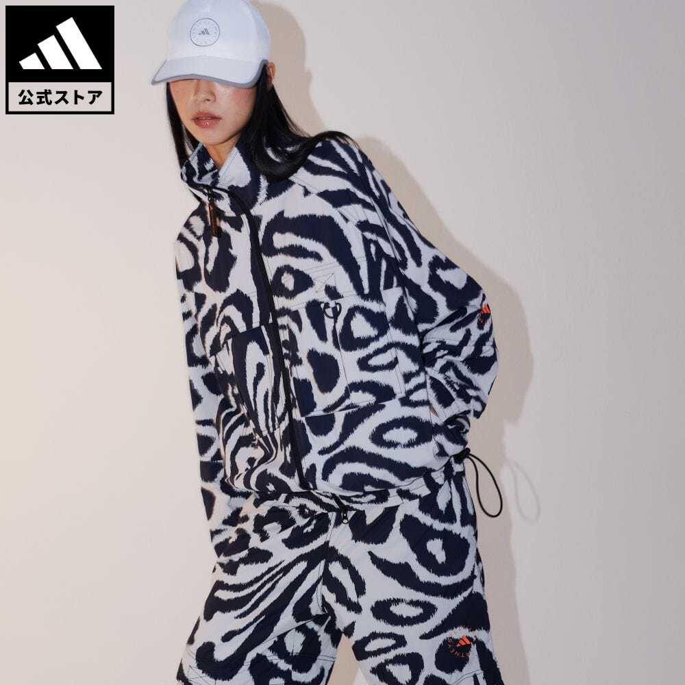 【公式】アディダス adidas 返品可 adidas by Stella McCartney ウーブンプリント トラックトップ バイ ステラ マッカートニー レディース ウェア・服 アウター ジャケット ジャージ グレー IN3613 notp 上着