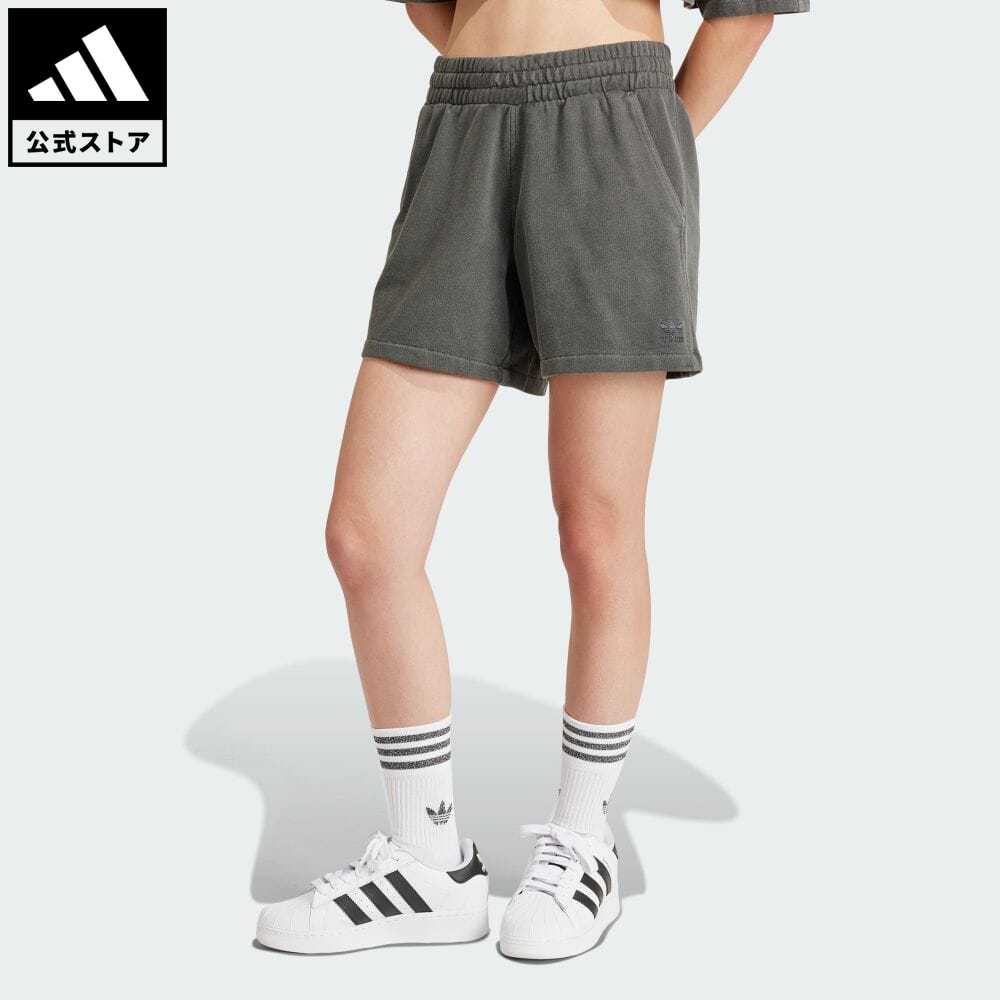 【公式】アディダス adidas 返品可 エッセンシャルズ プラス ショーツ オリジナルス レディース ウェア・服 ボトムス ショートパンツ・短パン 黒 ブラック IT4284