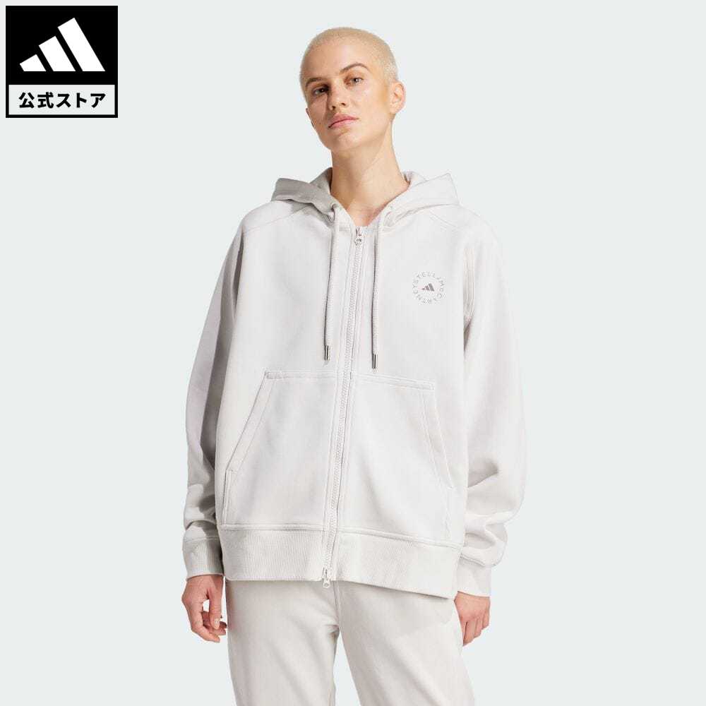 楽天adidas Online Shop 楽天市場店【公式】アディダス adidas 返品可 adidas by Stella McCartney フルジップ パーカー バイ ステラ マッカートニー レディース ウェア・服 トップス パーカー（フーディー） ジャージ グレー IU0867 トレーナー notp