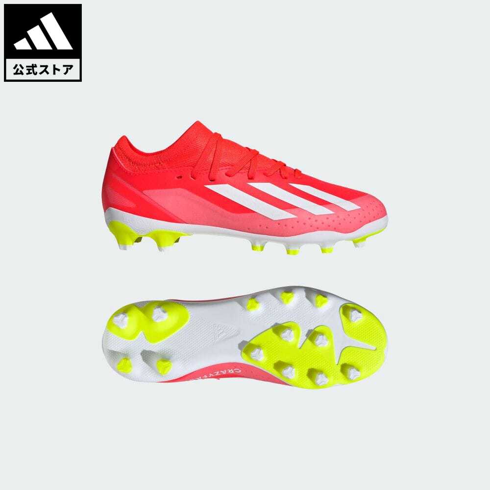 【公式】アディダス adidas 返品可 サッカー エックス クレイジーファスト LEAGUE HG/AG キッズ / 土・人工芝用 / X Crazyfast League HG/AG Kids キッズ／子供用 シューズ・靴 スパイク 赤 レ…