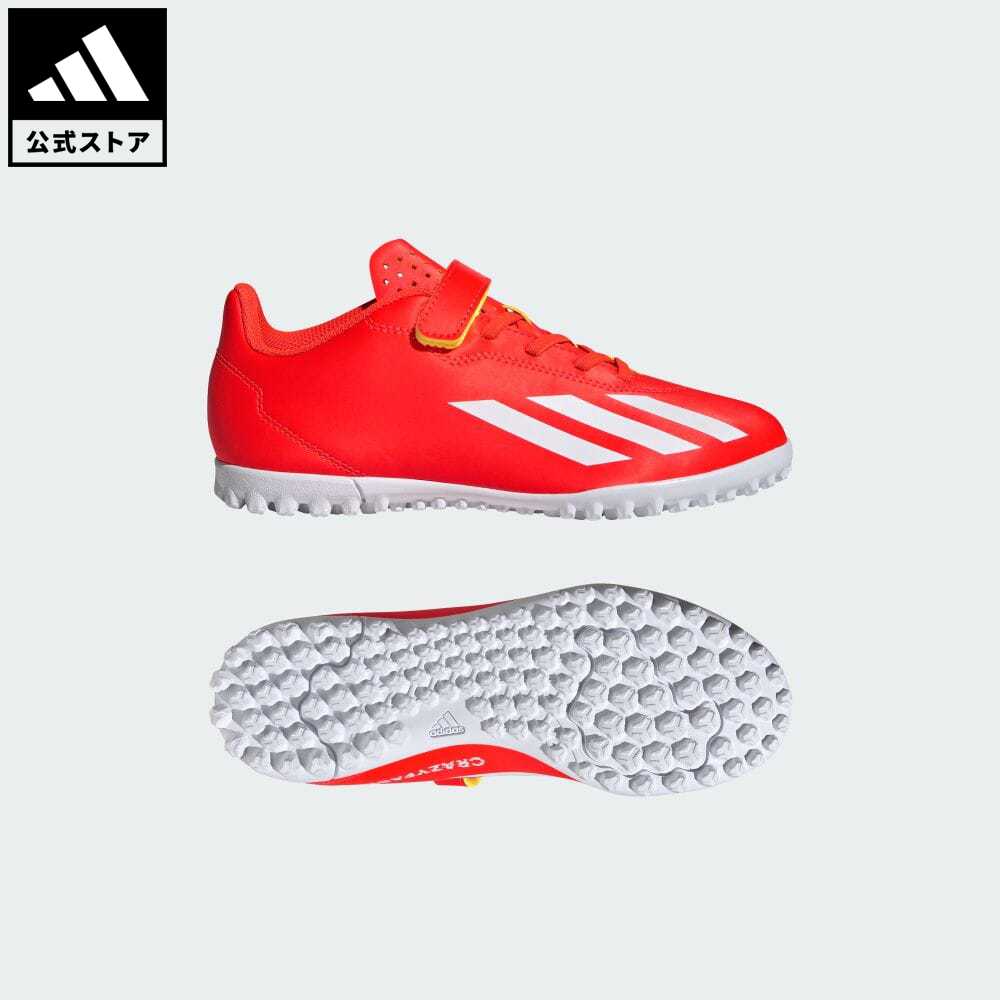 【公式】アディダス adidas 返品可 サッカー エックス クレイジーファスト CLUB H&L TF / ターフ用（トレーニングシューズ） / X Crazyfast Club H&L TF キッズ／子供用 シューズ・靴 スポーツシューズ 赤 レッド IF0715 スパイクレス notp