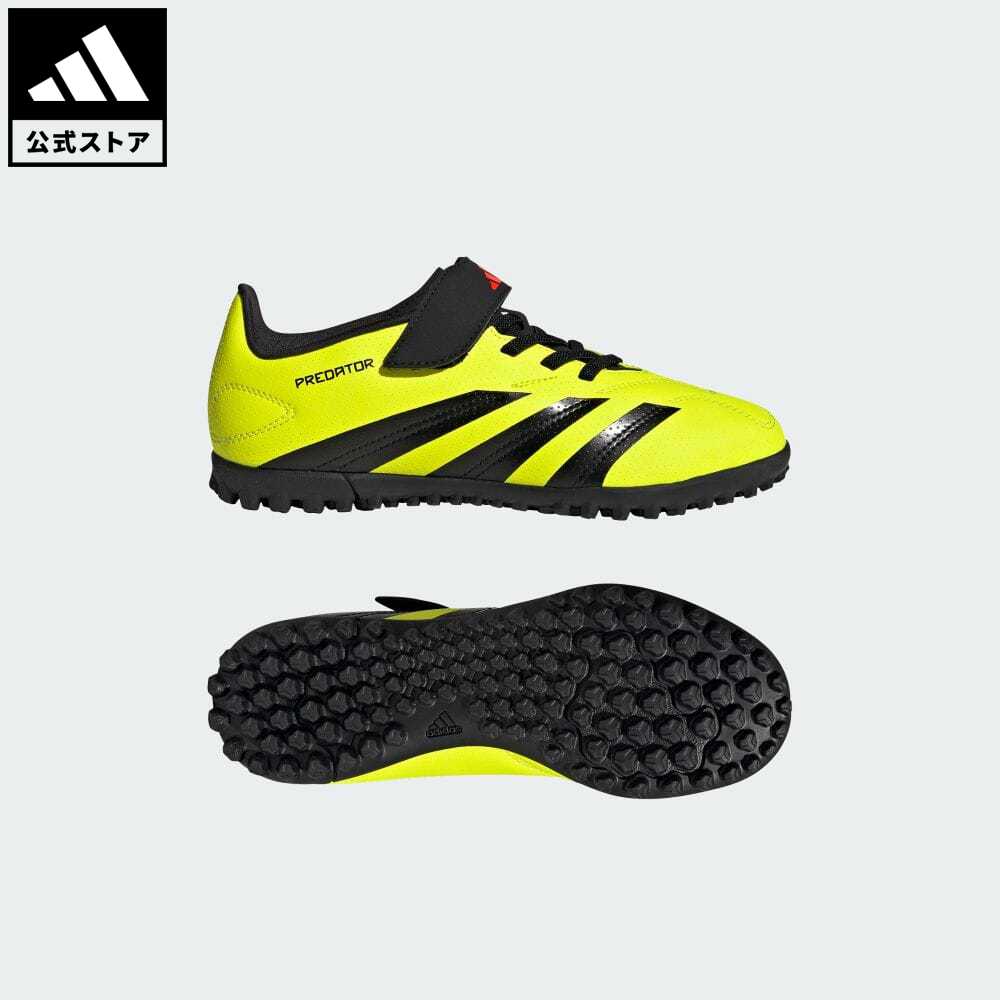 【公式】アディダス adidas 返品可 サッカー プレデター CLUB H L TF / ターフ用（トレーニングシューズ） / Predator Club H L TF キッズ／子供用 シューズ 靴 スポーツシューズ イエロー IG5438 スパイクレス p0517