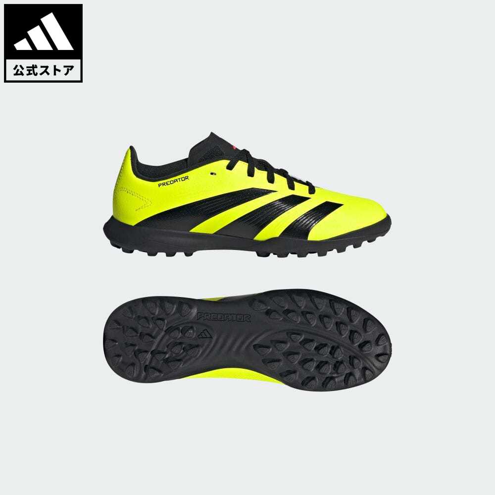 アディダス adidas 返品可 サッカー プレデター 24 League TF / ターフ用（トレーニングシューズ） / Predator 24 League Turf Boots キッズ／子供用 シューズ・靴 スポーツシューズ イエロー IG5444 スパイクレス p0517