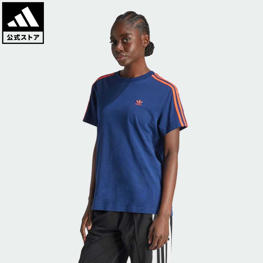 【公式】アディダス adidas 返品可 アディブレイク バックプリント 半袖Tシャツ オリジナルス レディース ウェア・服 トップス Tシャツ 青 ブルー IU2476 半袖