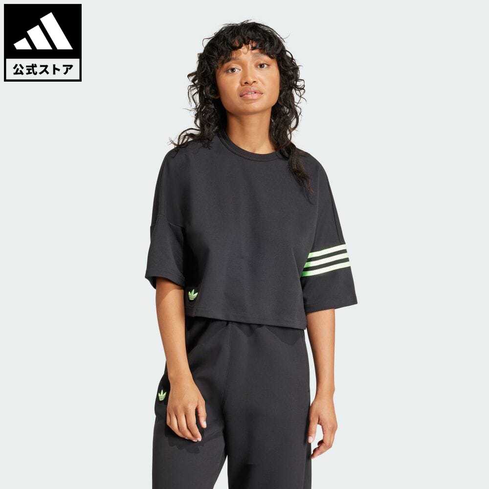 アディダス adidas 返品可 Neuclassics Tシャツ オリジナルス レディース ウェア・服 トップス Tシャツ 黒 ブラック IU2499 notp 半袖 母の日