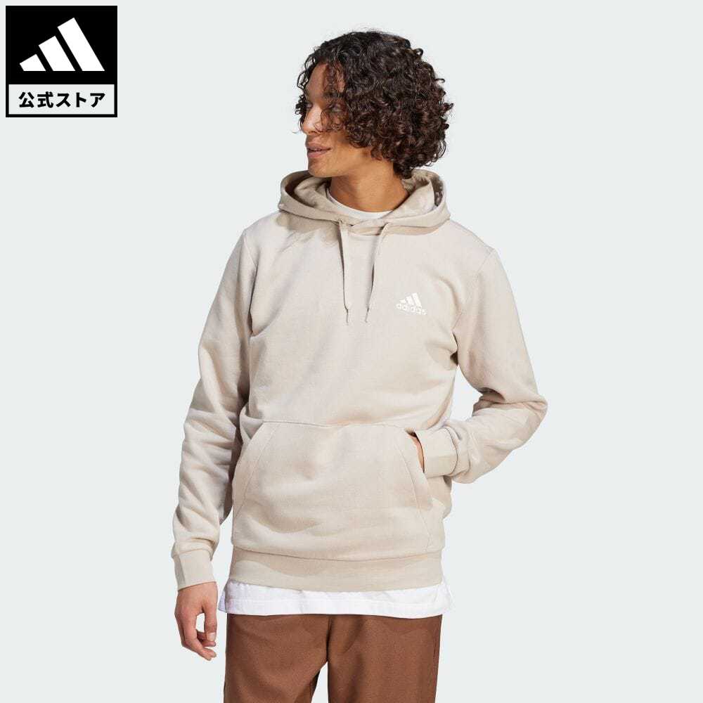 【20%OFFクーポン対象 5/9 10:00〜5/13 23:59】【公式】アディダス adidas 返品可 エッセンシャルズ フリースパーカー スポーツウェア メンズ ウェア・服 トップス パーカー(フーディー) スウェット（トレーナー） ベージュ IL3294 トレーナーのサムネイル