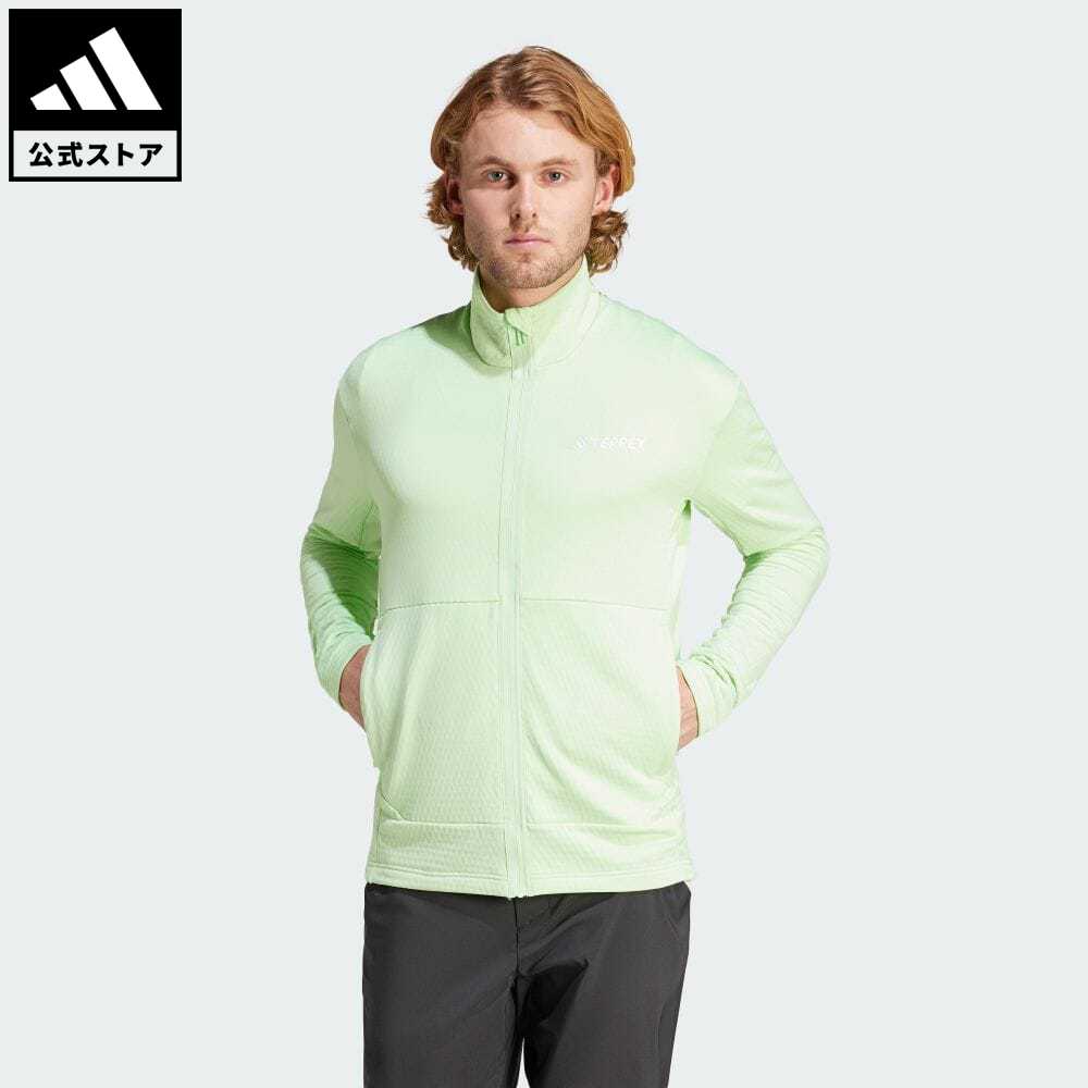 楽天adidas Online Shop 楽天市場店【公式】アディダス adidas 返品可 アウトドア M TERREX MULTI ライト フルース ジャケット アディダス テレックス メンズ ウェア・服 トップス フリース 緑 グリーン IQ3741