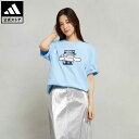 アディダス adidas 返品可 アディダス オリジナルス × ハローキティ シナモロール グラフィック オーバーサイズTシャツ オリジナルス レディース ウェア・服 トップス Tシャツ 青 ブルー JF8314 半袖 notp