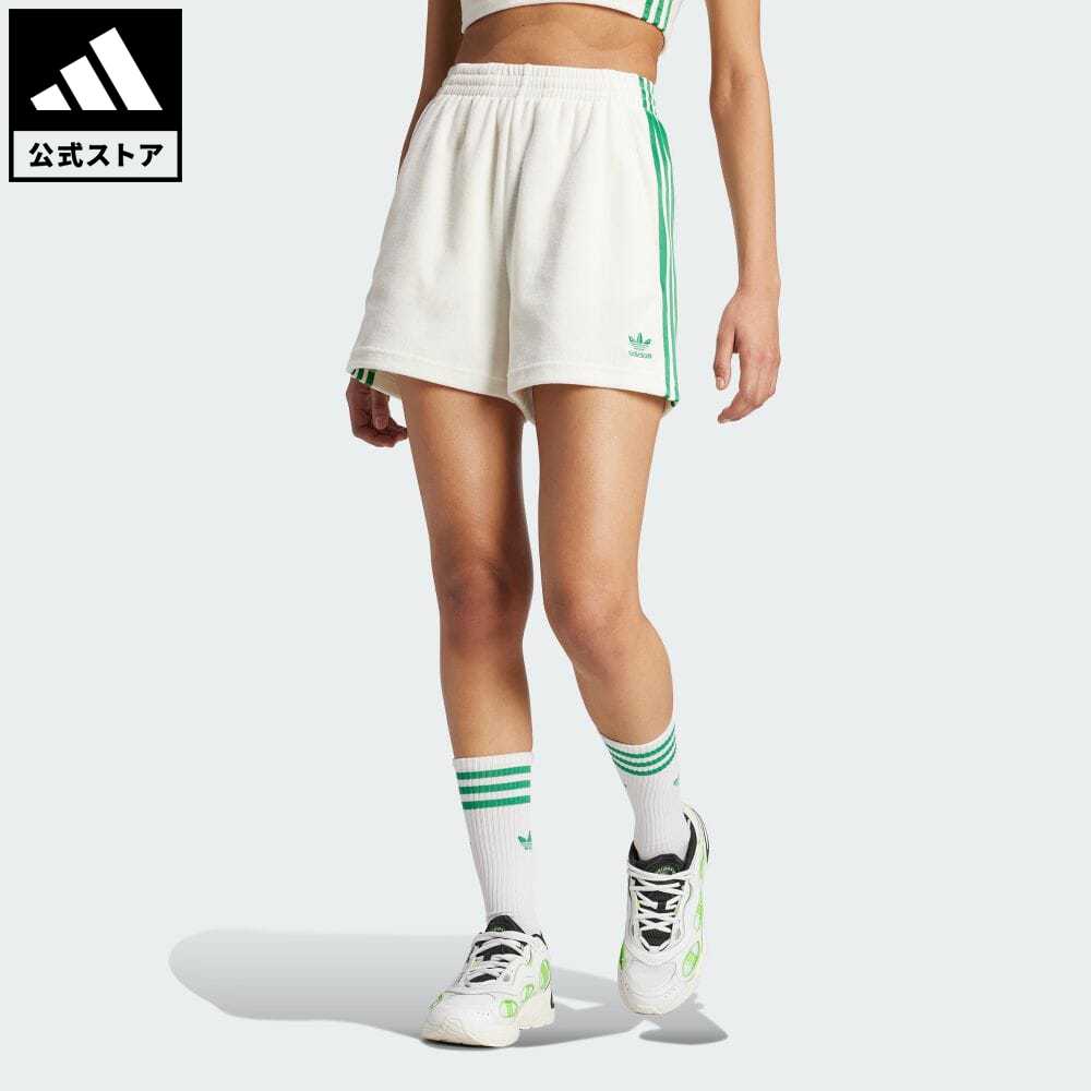 【公式】アディダス adidas 返品可 アディダス オリジナルス リゾートショーツ オリジナルス レディース ウェア・服 ボトムス ハーフパンツ 白 ホワイト JH0617