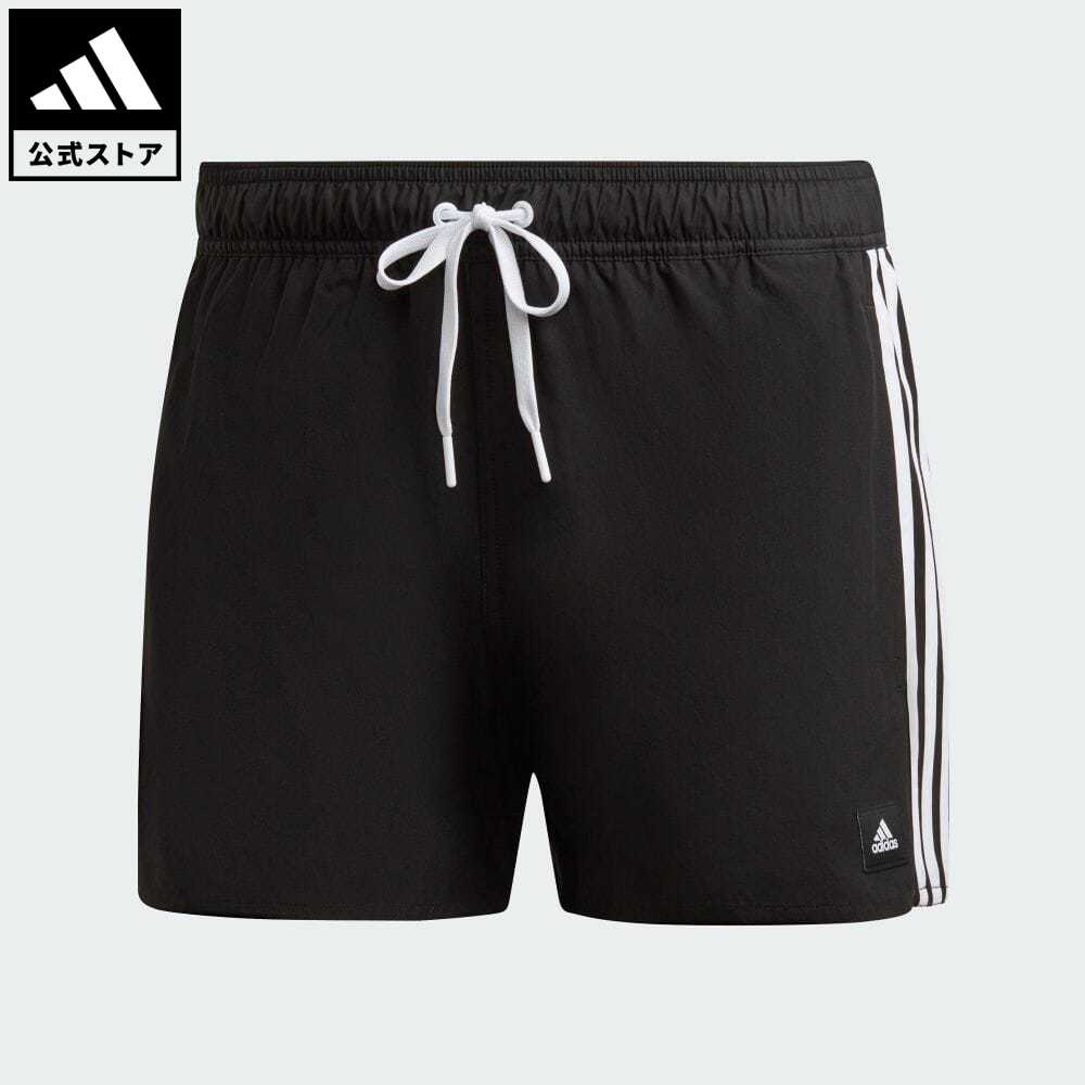 アディダス 【公式】アディダス adidas 返品可 スリーストライプス CLX ベリーショート丈スイムショーツ スポーツウェア メンズ ウェア・服 水着 スイムショーツ 黒 ブラック HT4367