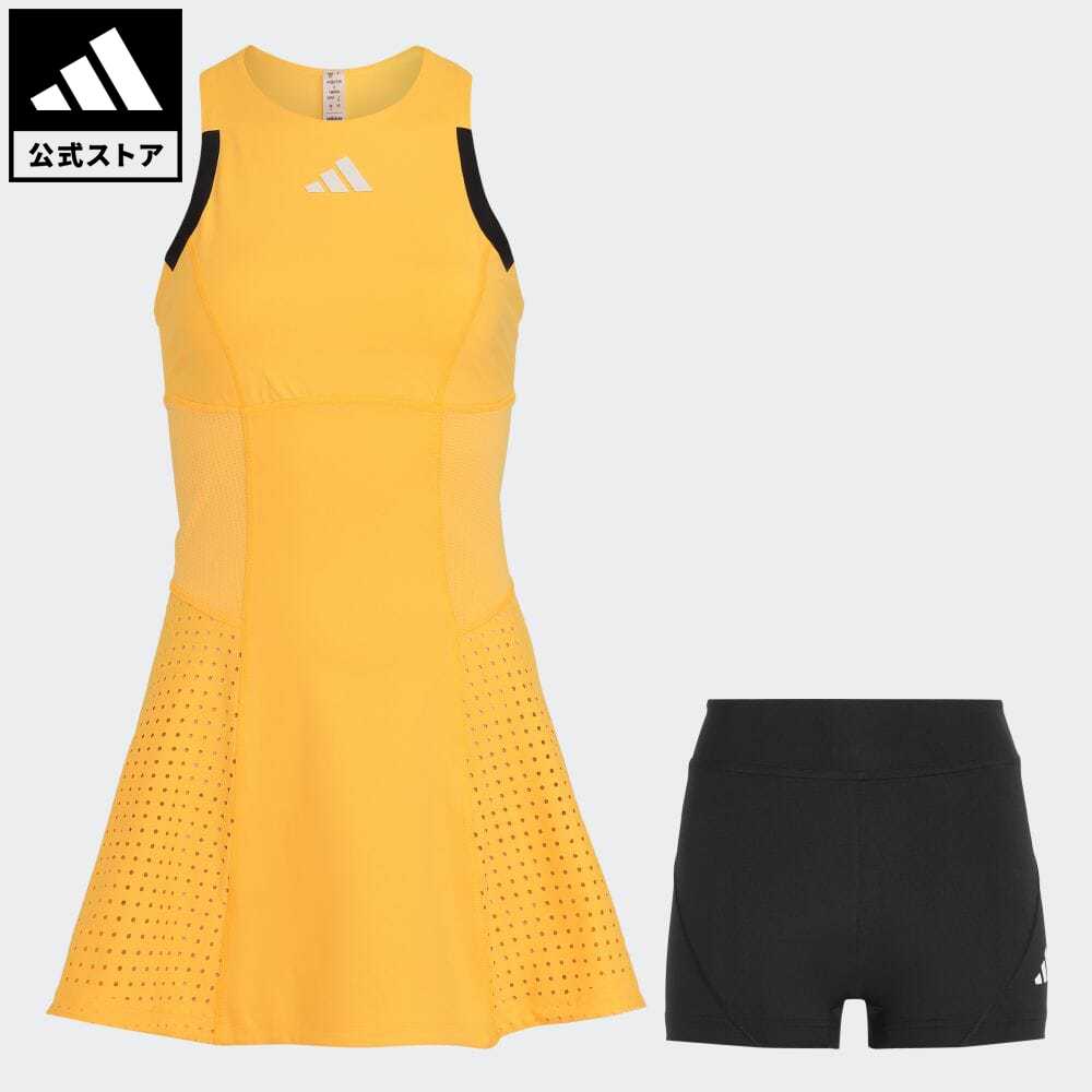 【公式】アディダス adidas 返品可 テニス テニス HEAT. RDY プロ Yバックワンピース レディース ウェア 服 オールインワン ワンピース オレンジ IM8175 notp