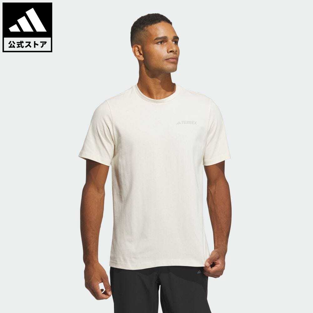 【公式】アディダス adidas 返品可 アウトドア グラフィック ポリジン 230 GSM 半袖Tシャツ アディダス テレックス メンズ ウェア・服 トップス Tシャツ 白 ホワイト IS0287 半袖 notp