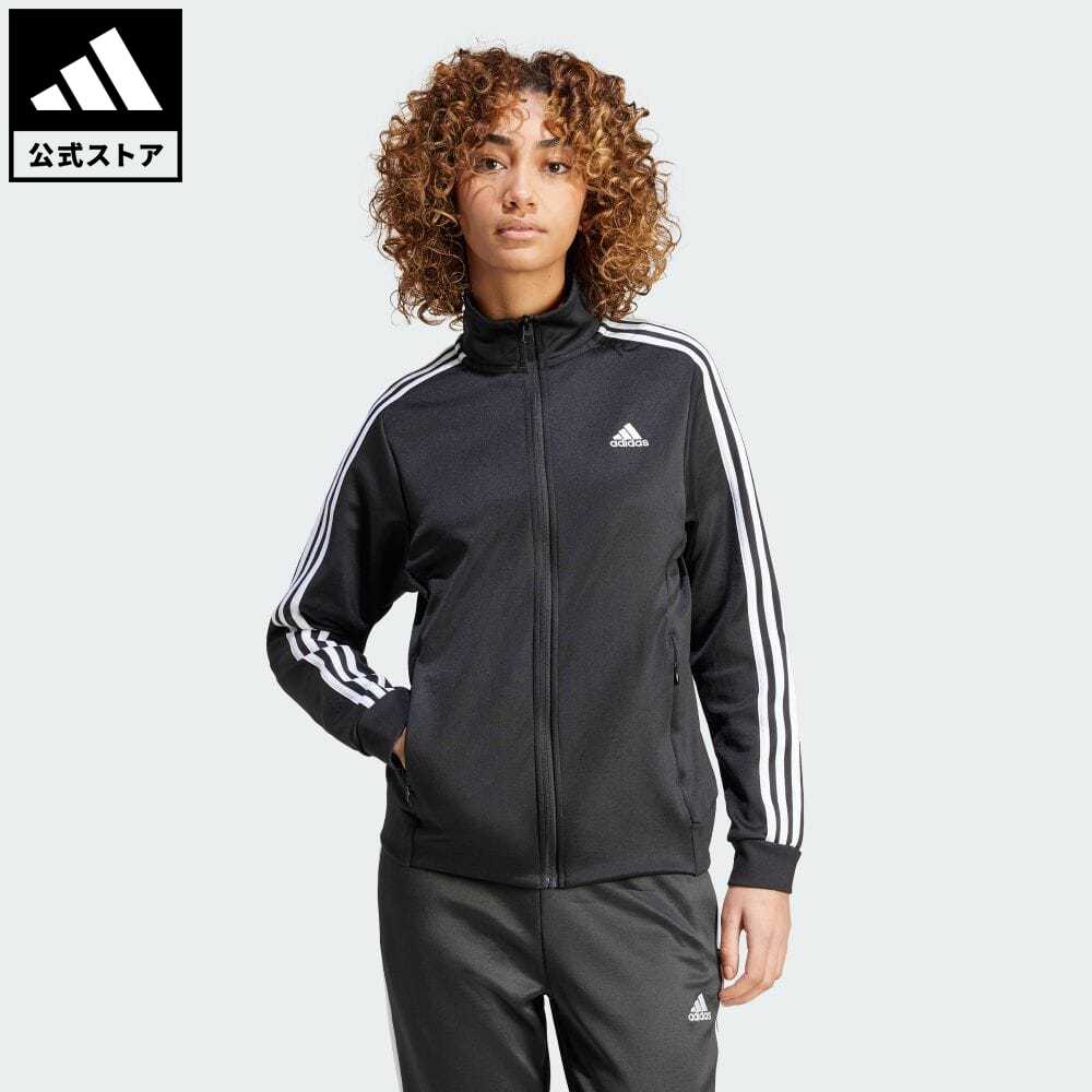 楽天adidas Online Shop 楽天市場店【公式】アディダス adidas 返品可 クラシックス スリーストライプス トラックトップ スポーツウェア レディース ウェア・服 アウター ジャケット ジャージ 黒 ブラック JF6367