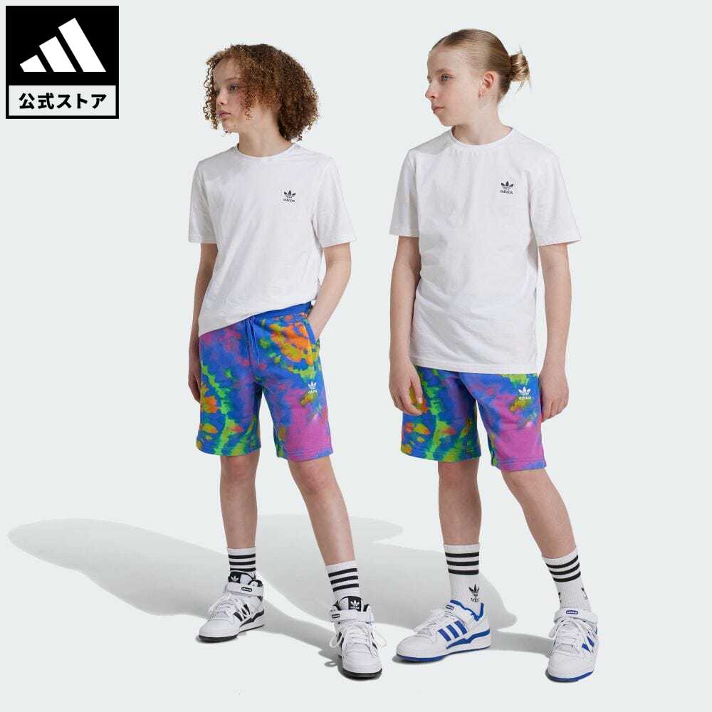 楽天adidas Online Shop 楽天市場店【公式】アディダス adidas 返品可 アディダス オリジナルス タイダイ 総柄プリント ショーツ オリジナルス メンズ レディース ウェア・服 ボトムス ハーフパンツ 青 ブルー JD0206