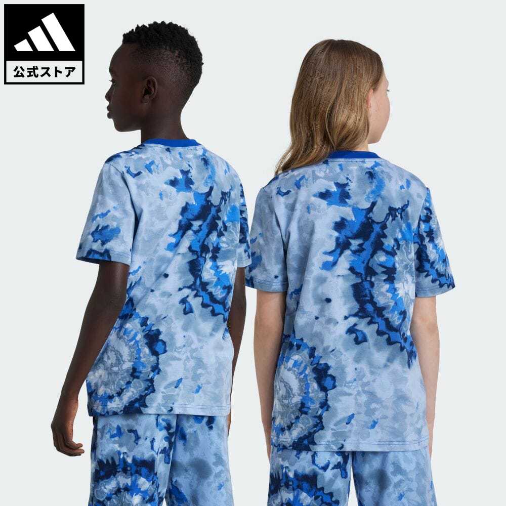 【公式】アディダス adidas 返品可 アディダス オリジナルス タイダイ 総柄プリント 半袖Tシャツ オリジナルス メンズ レディース ウェア・服 トップス Tシャツ 青 ブルー JD0212 半袖 p0517