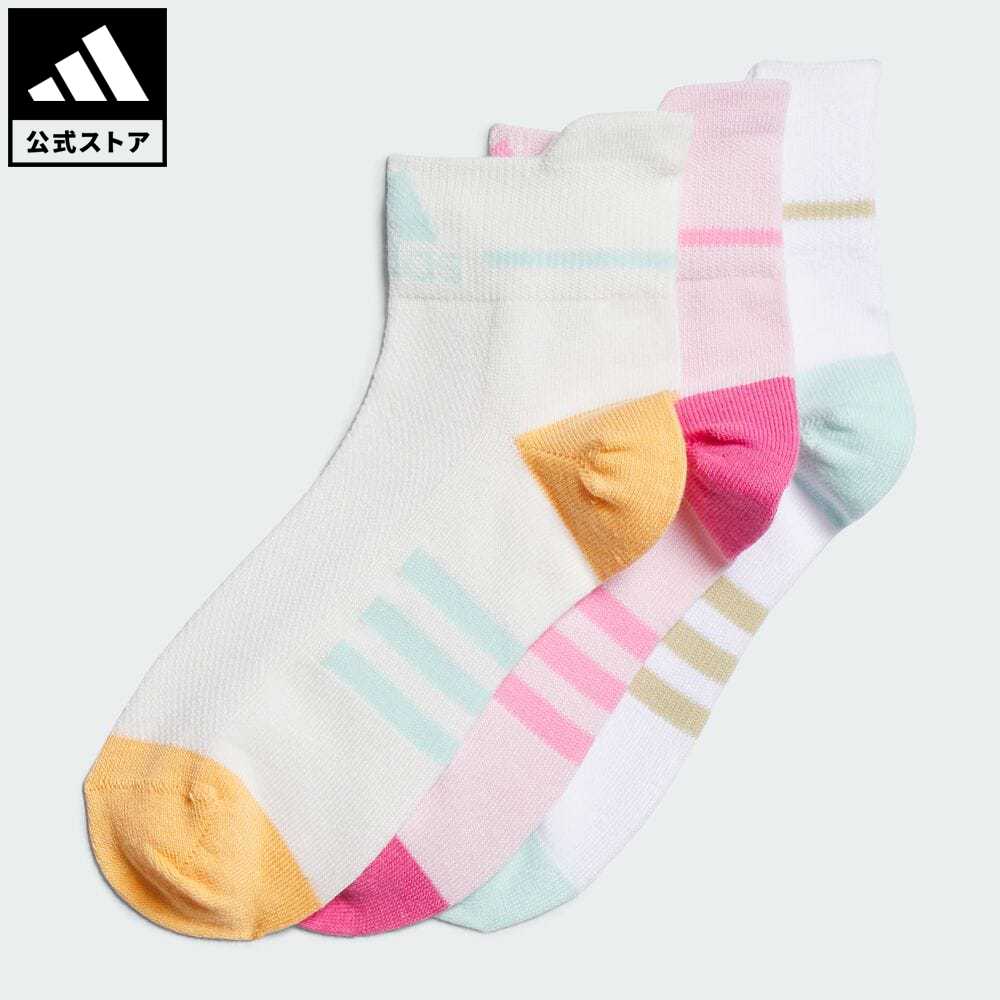 【8%OFF 8/4-8/10】【公式】アディダス adidas 返品可 メッシュ アンクルソックス 3足組 キッズ キッズ／子供用 アクセサリー ソックス・靴下 アンクルソックス ピンク IM5180 p0804のサムネイル