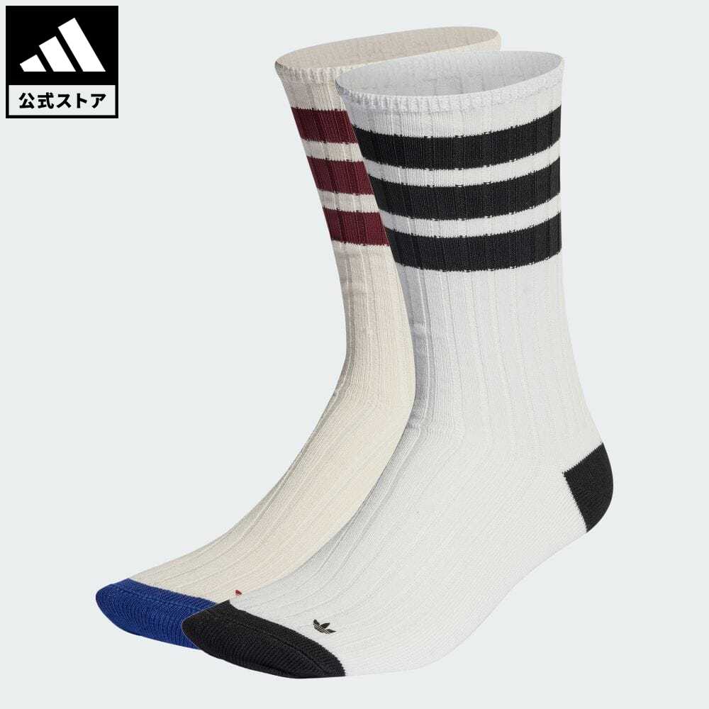 【公式】アディダス adidas 返品可 プレミアム ミッド クルーソックス2足組 オリジナルス メンズ レディース アクセサリー ソックス・靴下 クルーソックス 白 ホワイト IB9170 p0824のサムネイル