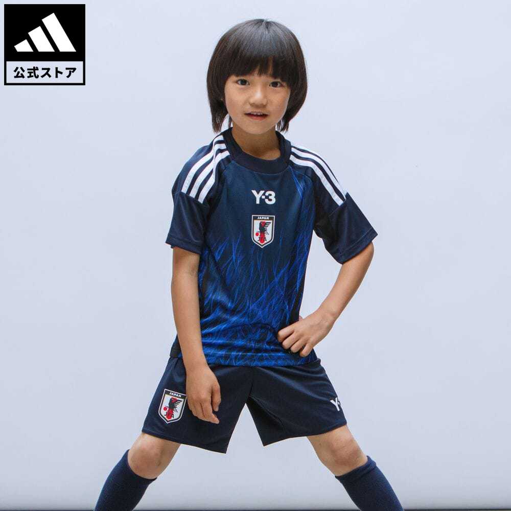 【公式】アディダス adidas 返品可 キッズ サッカー日本代表 2024 ホーム レプリカ ミニキット Y-3 キッズ／子供用 ウェア・服 セットアップ ユニフォーム 青 ブルー IS5613 上下 notp