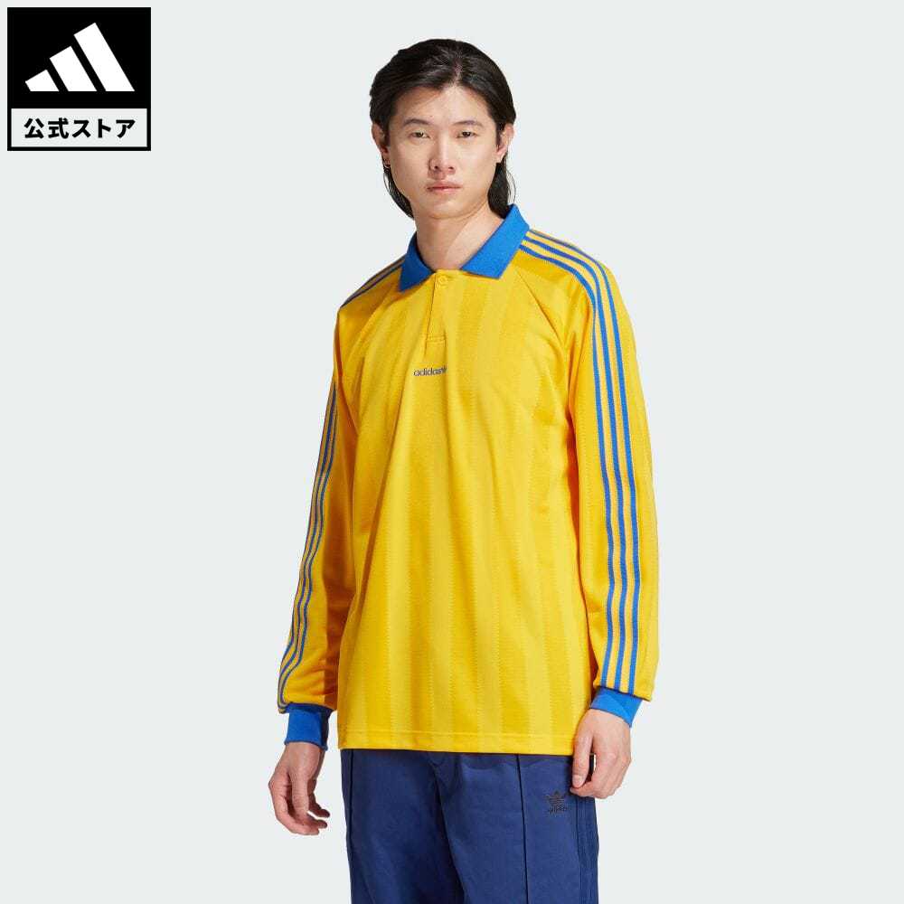 【公式】アディダス adidas 返品可 長袖ジャージー オリジナルス メンズ ウェア・服 トップス ユニフォーム イエロー IX9596 notpのサムネイル