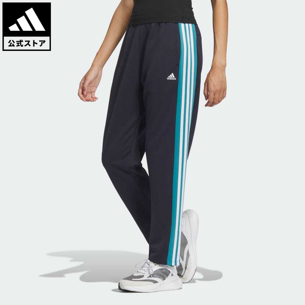 【公式】アディダス adidas 返品可 シーズナル スポーツウェア ルーズフィット カラーブロック ダブルニットトラックパンツ スポーツウェア レディース ウェア・服 ボトムス ジャージ パンツ 青 ブルー IM8700 下のサムネイル