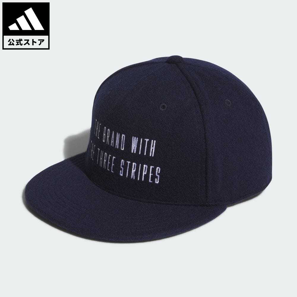 【公式】アディダス adidas 返品可 ゴルフ ツイード フラットビルキャップ メンズ アクセサリー 帽子 キャップ 青 ブルー IS6579